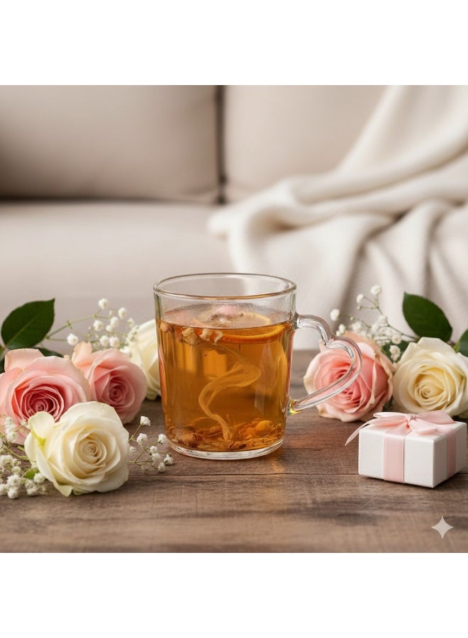 Luxury 400ml Borosilicate Glass Mug with Elegant Cylindrical Minimalist Design, Straight Clean Lines, Transparent High Purity Glass for Hot and Cold Beverages Including Coffee, Specialty Tea, Herbal Drinks, Fresh Juices, and Cold Drinks, Heart-Shaped Handle in Soft Pink Glass for Romantic and Artistic Touch, Flat Base for Stability, Polished Smooth Rim for Comfortable Drinking, Perfect for Lifestyle Photography, Social Media Content, Unique Gift Idea for Special Occasions, Durable Heat-Resistant Glass, Stylish and Functional Daily Use Mug for Office, Home, Kitchen, Coffee Lovers, Tea Enthusiasts, Artistic Glassware, Trendy Modern Design, Ideal for Specialty Coffee, Cold Drinks, Herbal Infusions, and Creative Beverage Presentation. - Image 3